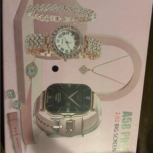 Rose Gold Watch and Jewelry Set